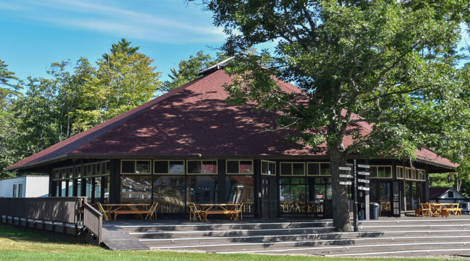camp dining hall building.